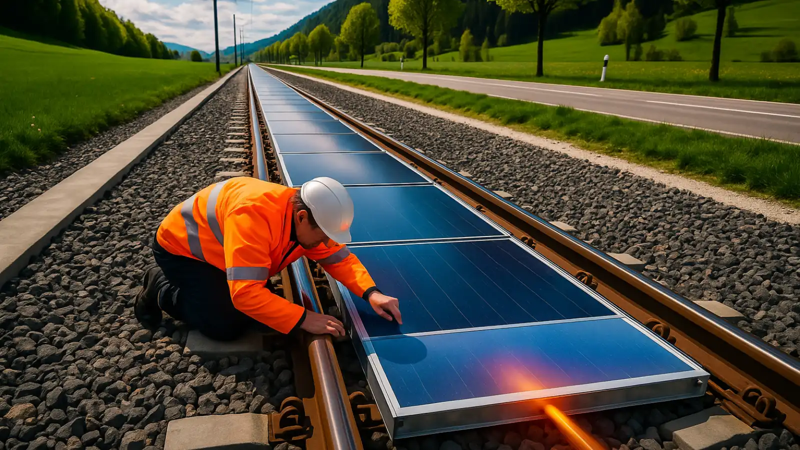Švýcarsko mění železniční koleje na solární elektrárny