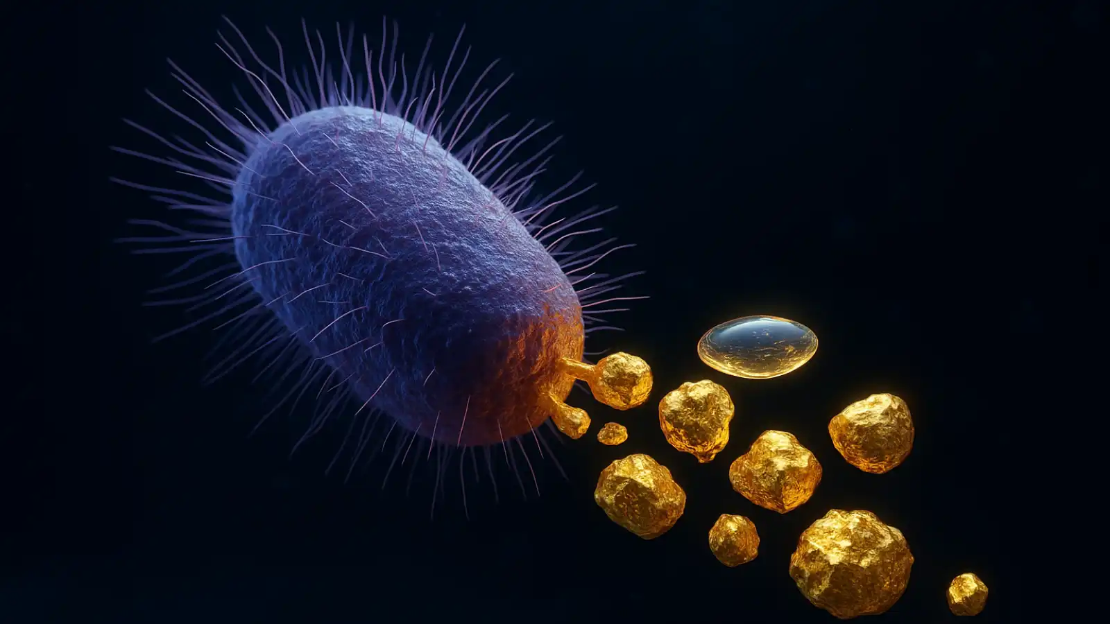 Tato bakterie kadí 24 karátové zlato!